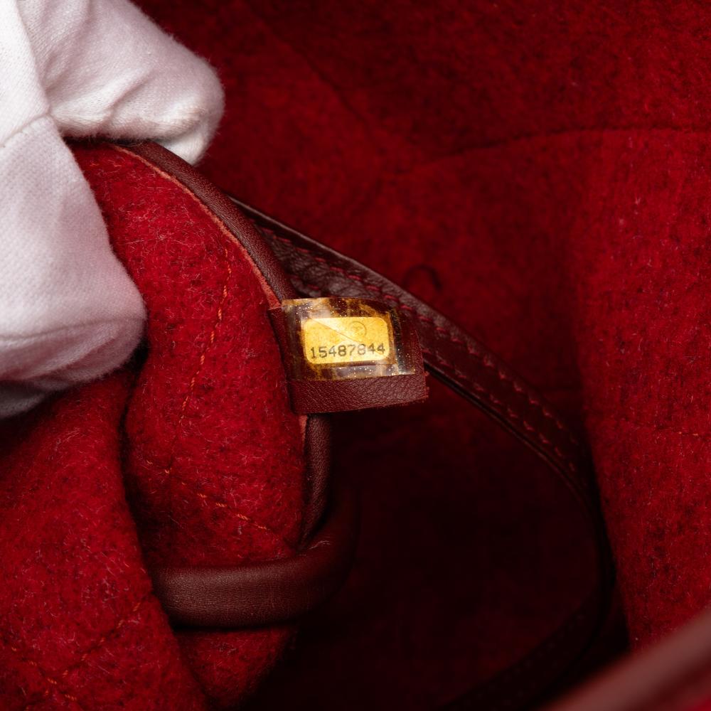 Chanel AB Chanel Red Wool Fabric Medium CC Quilted Felt Pop Tote Italy