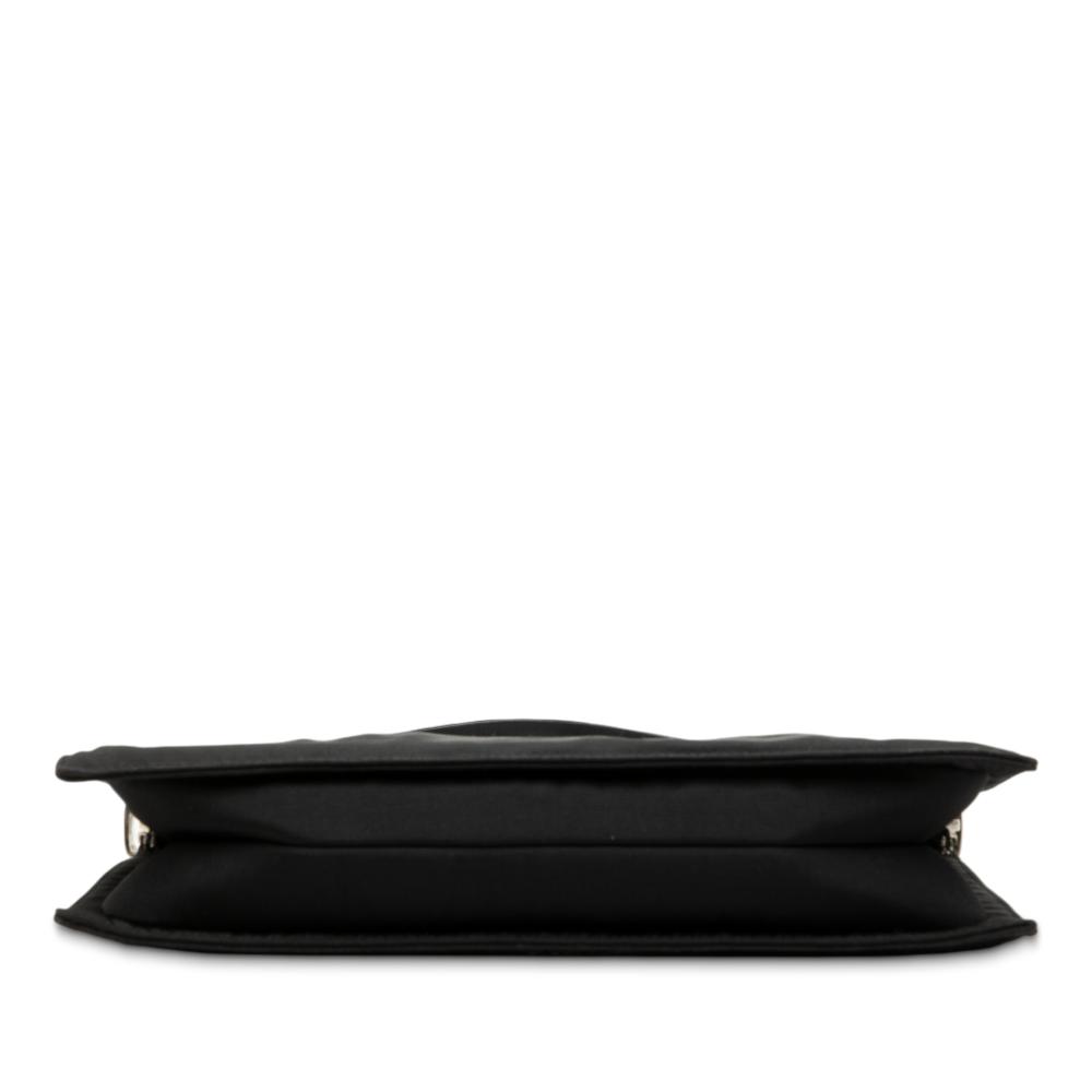 Gucci B Gucci Black Nylon Fabric Frame Shoulder Bag Italy