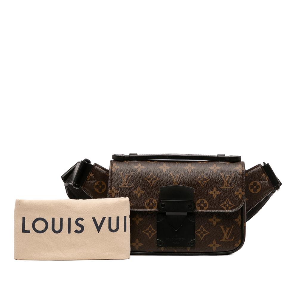 Louis Vuitton B Louis Vuitton Brown Monogram Canvas Fabric Monogram S Lock Sling Spain