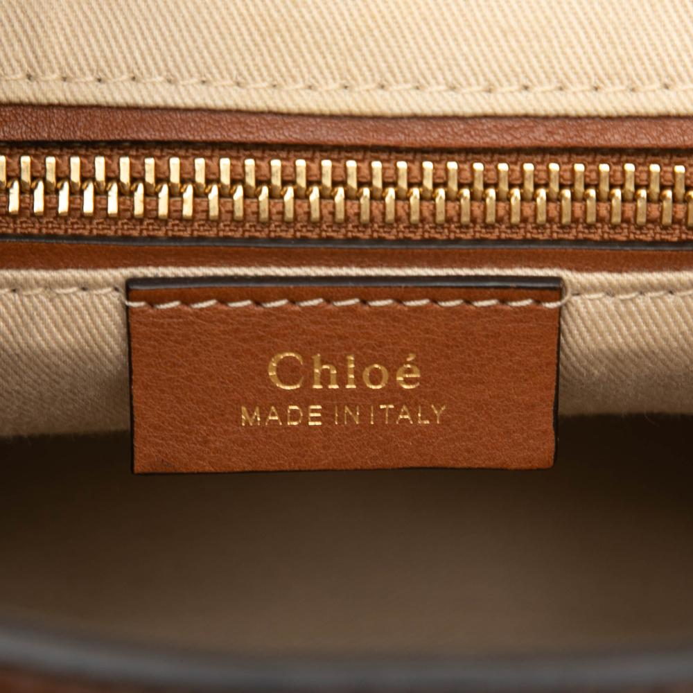 Chloé B Chloé Brown Calf Leather Medium skin and Suede Faye Backpack Italy