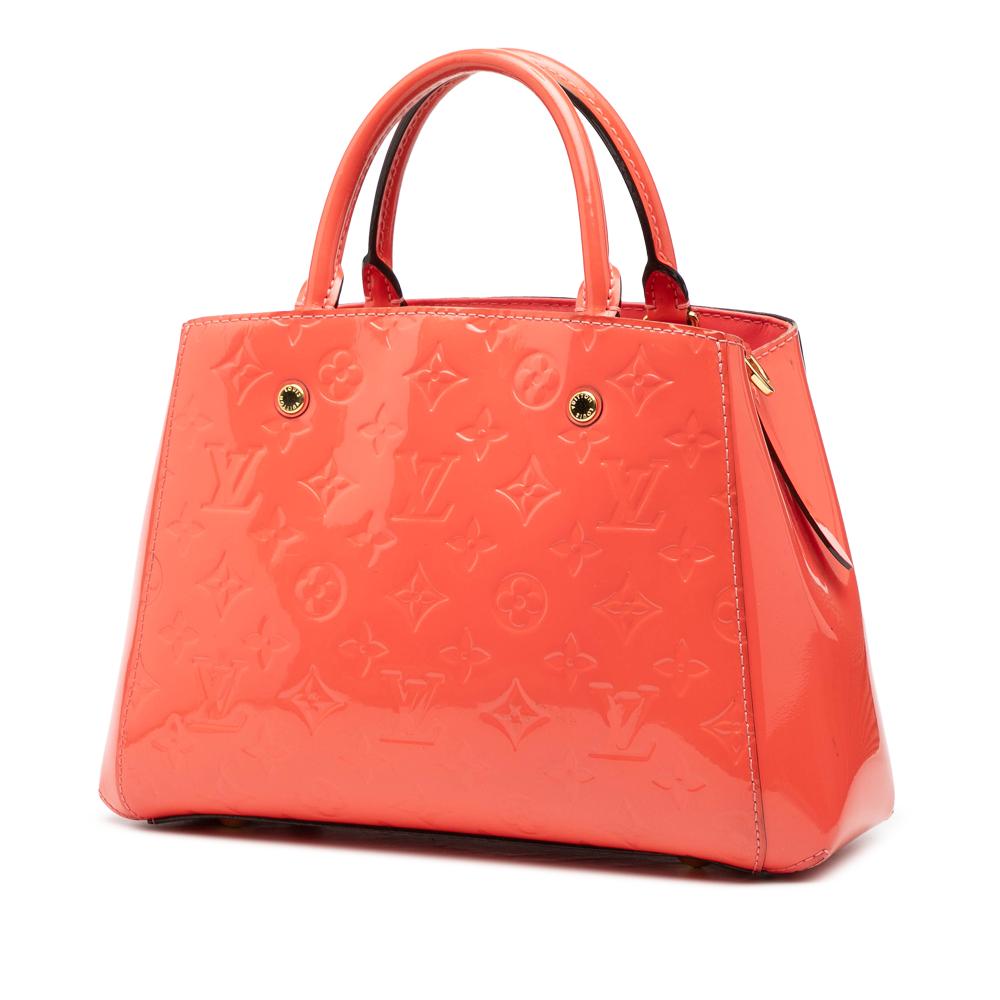 Louis Vuitton B Louis Vuitton Orange Vernis Leather Leather Monogram Vernis Montaigne BB Spain