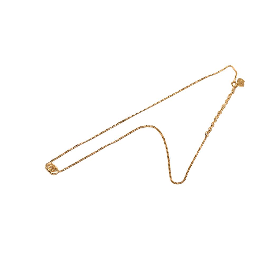 Christian Dior B Dior Gold Gold Plated Metal CD Logo Pendant Necklace Germany