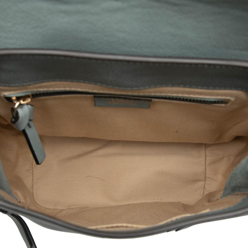 Chloé B Chloé Blue Light Blue Calf Leather Medium skin and Suede Faye Backpack Italy