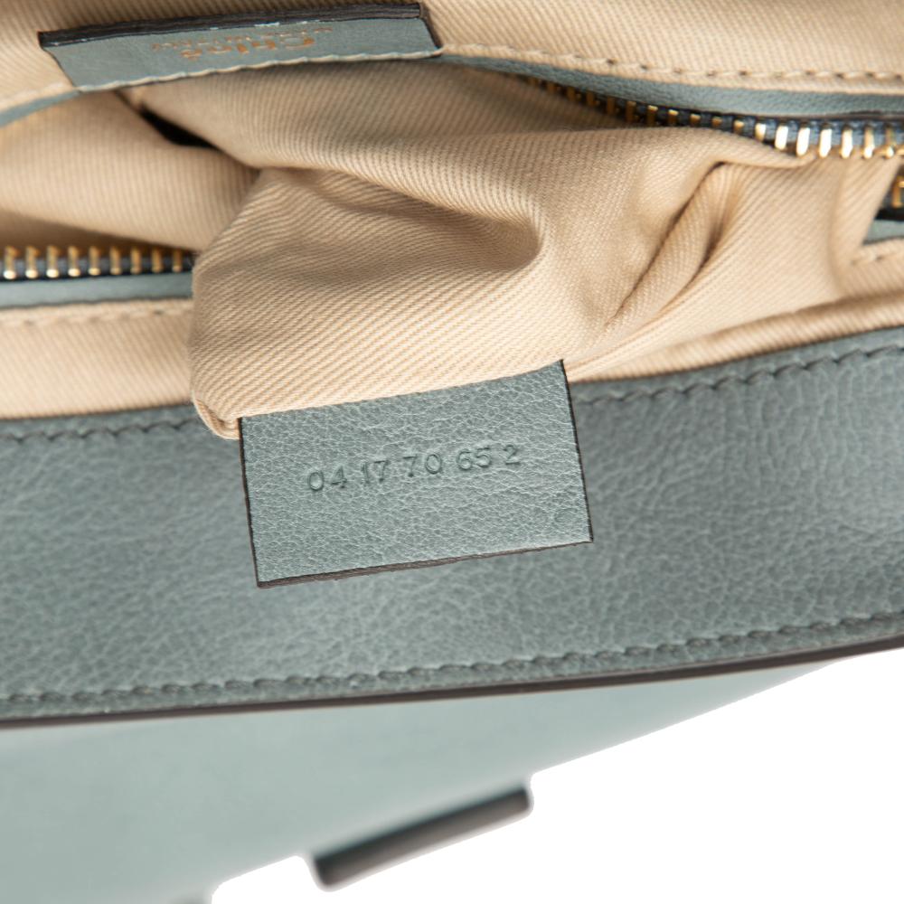 Chloé B Chloé Blue Light Blue Calf Leather Medium skin and Suede Faye Backpack Italy