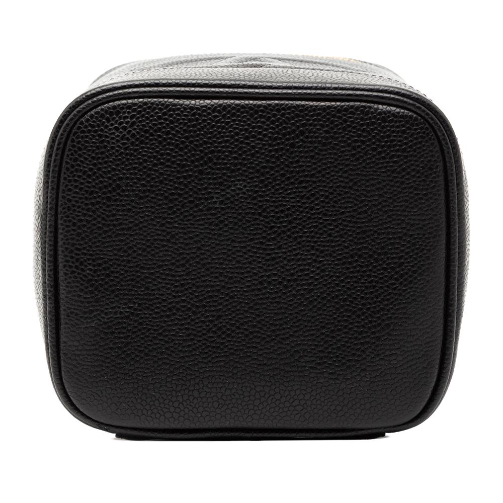 Chanel AB Chanel Black Caviar Leather Leather CC Caviar Vanity Case France