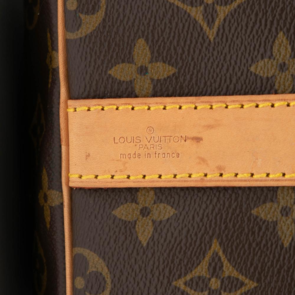 Louis Vuitton B Louis Vuitton Brown Monogram Canvas Fabric Monogram Keepall Bandouliere 60 France