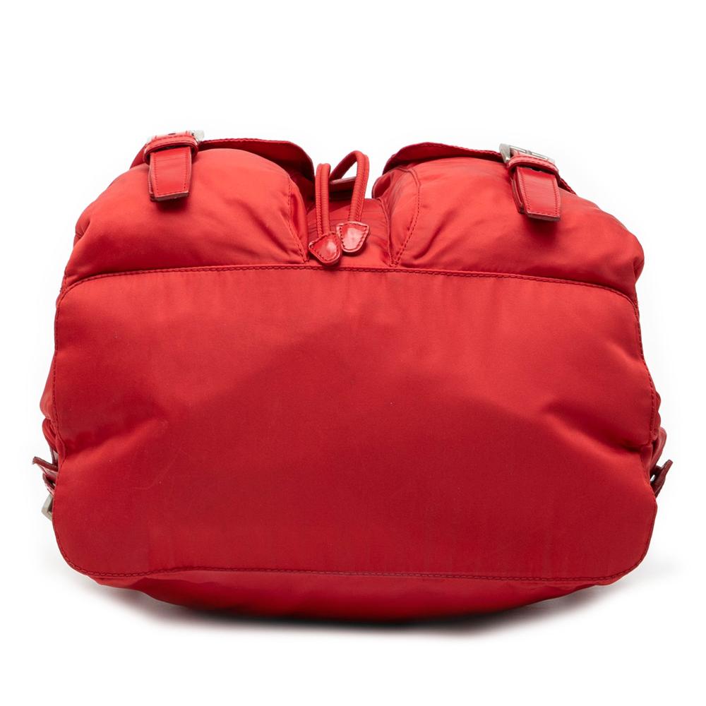 Prada B Prada Red Nylon Fabric Tessuto Backpack Italy