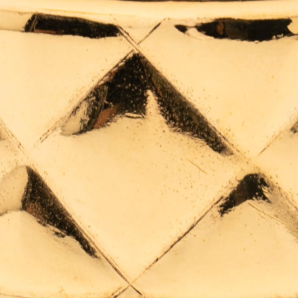 Chanel AB Chanel Gold Gold Plated Metal Quilted Cuff Bracelet France