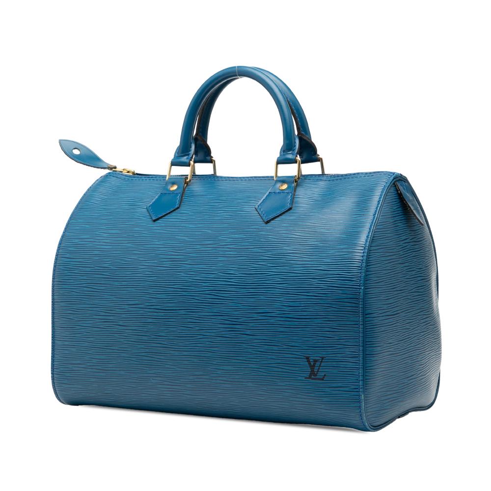 Louis Vuitton B Louis Vuitton Blue Epi Leather Leather Epi Speedy 35 France