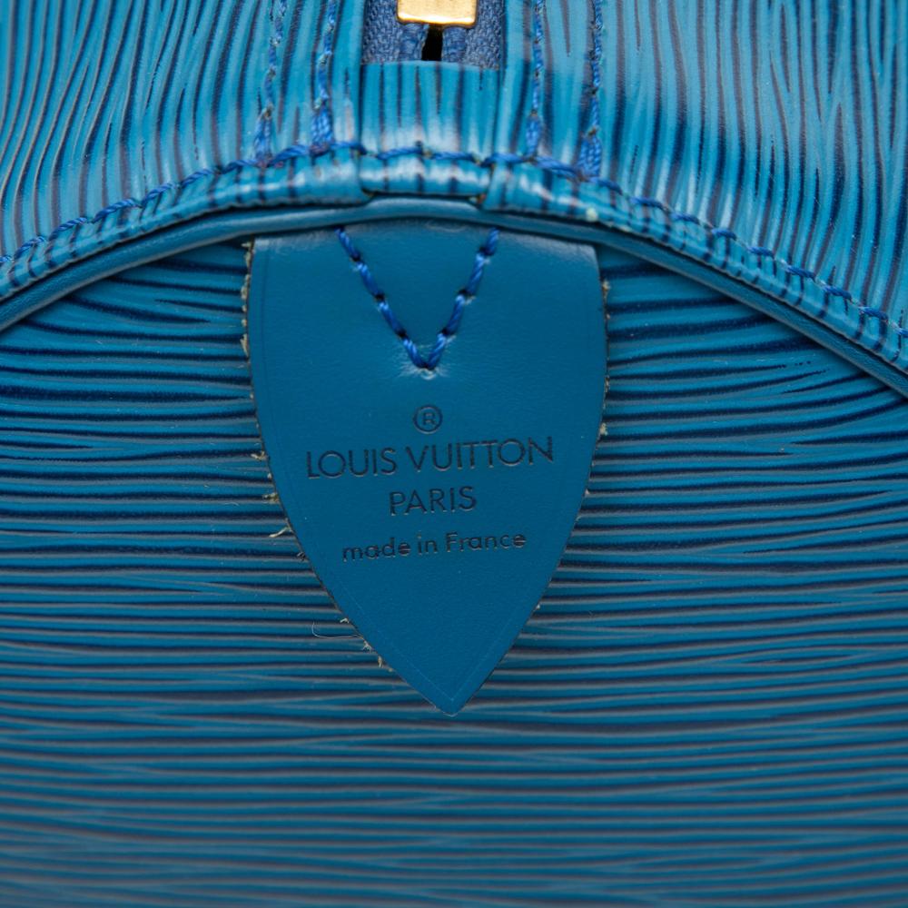 Louis Vuitton B Louis Vuitton Blue Epi Leather Leather Epi Speedy 35 France