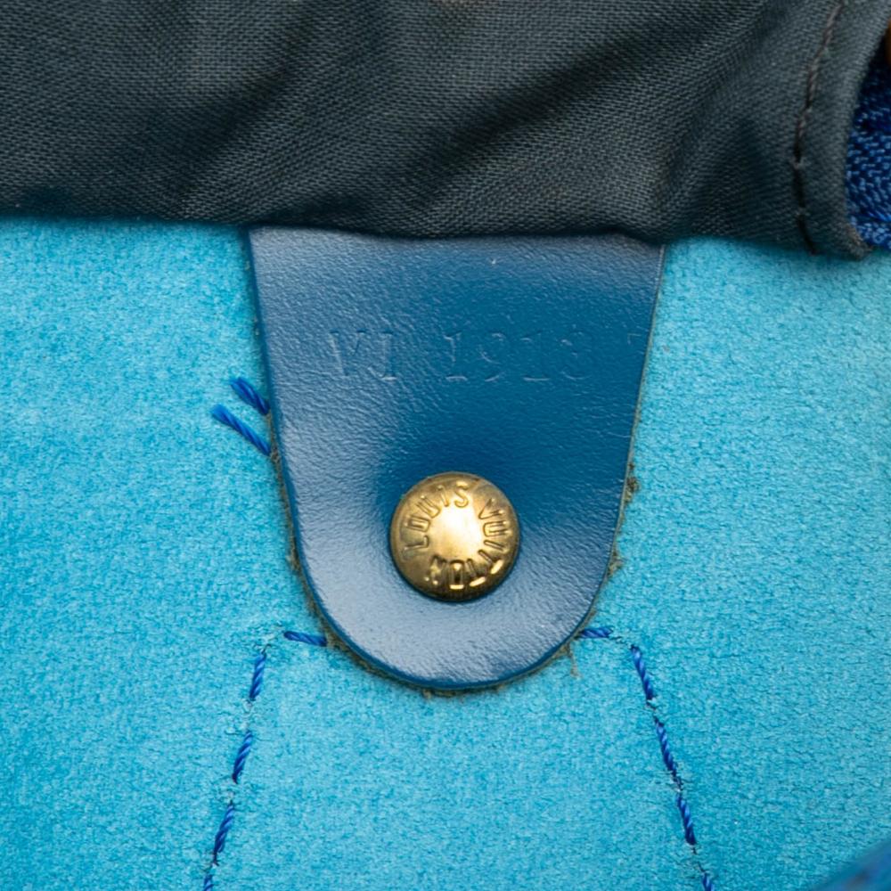 Louis Vuitton B Louis Vuitton Blue Epi Leather Leather Epi Speedy 35 France