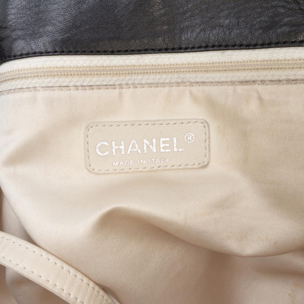 Chanel AB Chanel Black Lambskin Leather Leather Large Reissue Quilted Lambskin East West Tote Italy