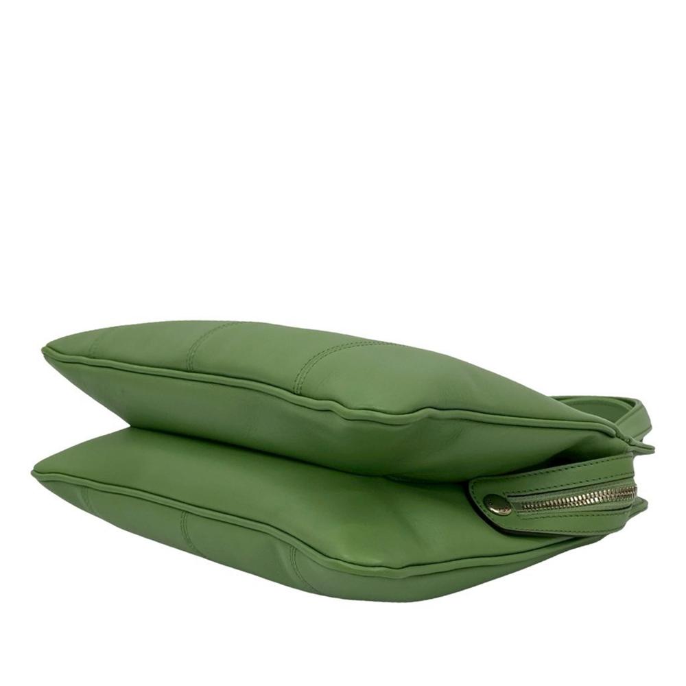 Gucci AB Gucci Green Light Green Calf Leather Small Petite GG Tote Italy