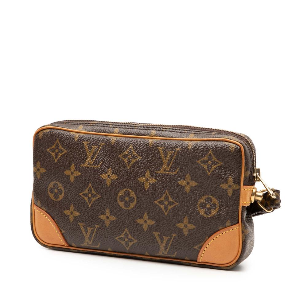 Louis Vuitton B Louis Vuitton Brown Monogram Canvas Fabric Monogram Marly Dragonne PM France