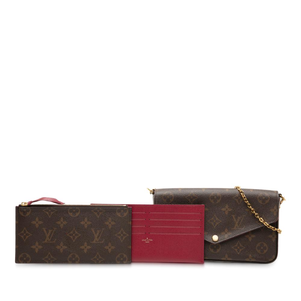 Louis Vuitton B Louis Vuitton Brown Monogram Canvas Fabric Monogram Pochette Felicie Spain