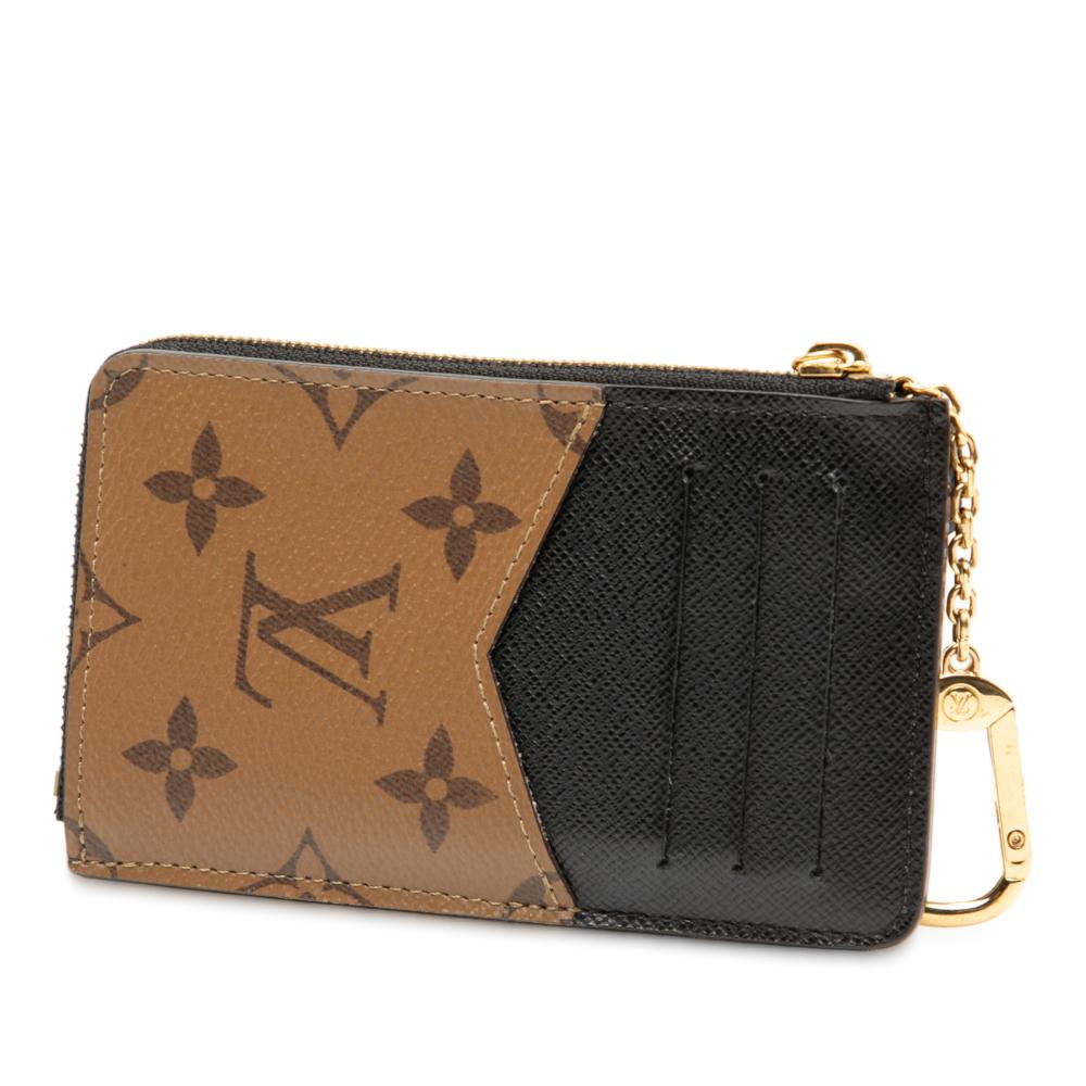 Louis Vuitton AB Louis Vuitton Brown Monogram Canvas Fabric Monogram Reverse Recto Verso Card Holder France