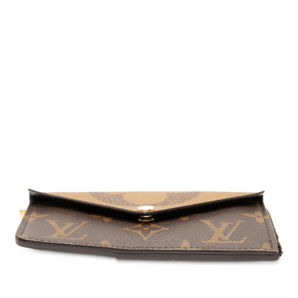 Louis Vuitton AB Louis Vuitton Brown Monogram Canvas Fabric Monogram Reverse Recto Verso Card Holder France