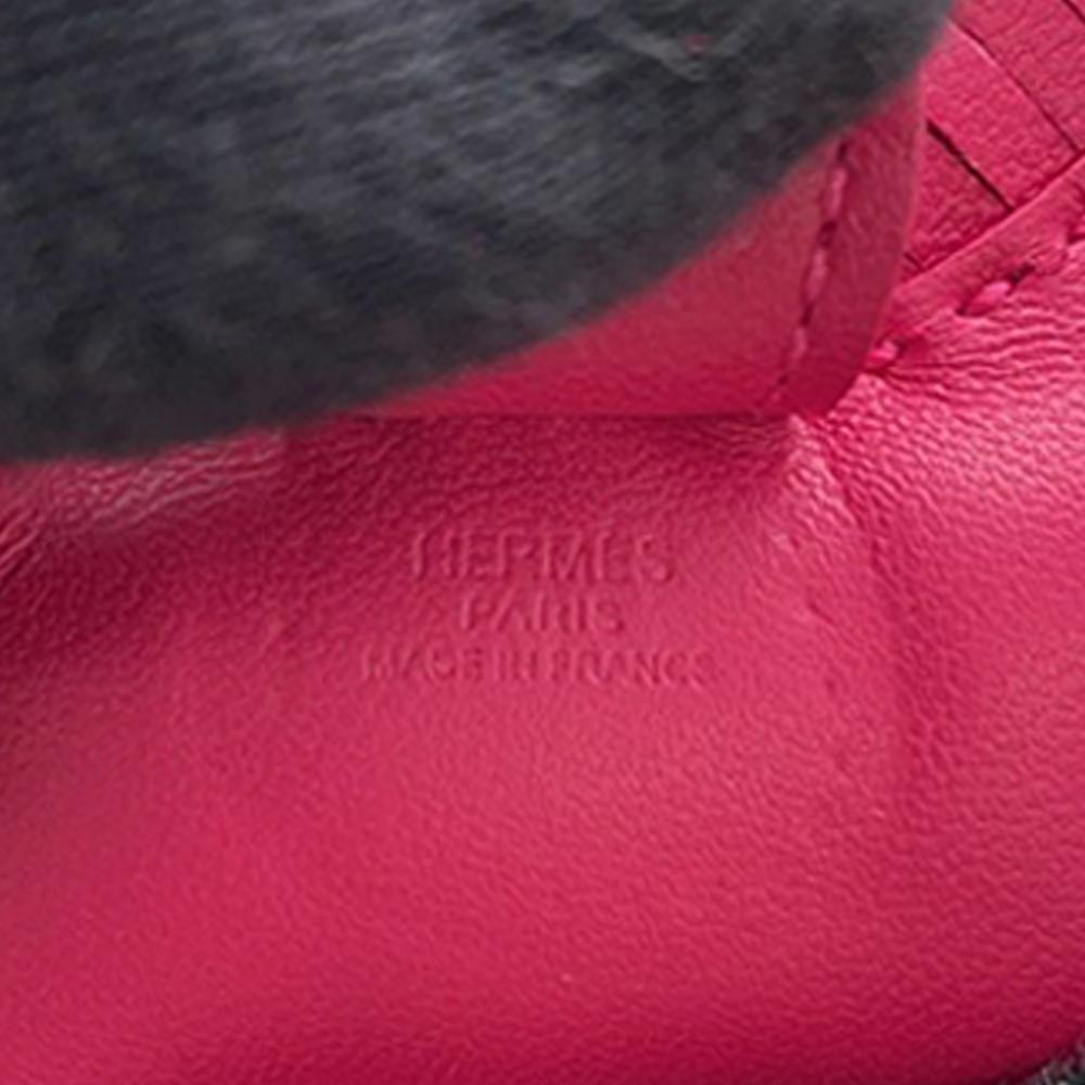 Hermès A Hermès Pink Hot Pink Lambskin Leather Leather Milo Lambskin GriGri Rodeo Bag Charm PM France