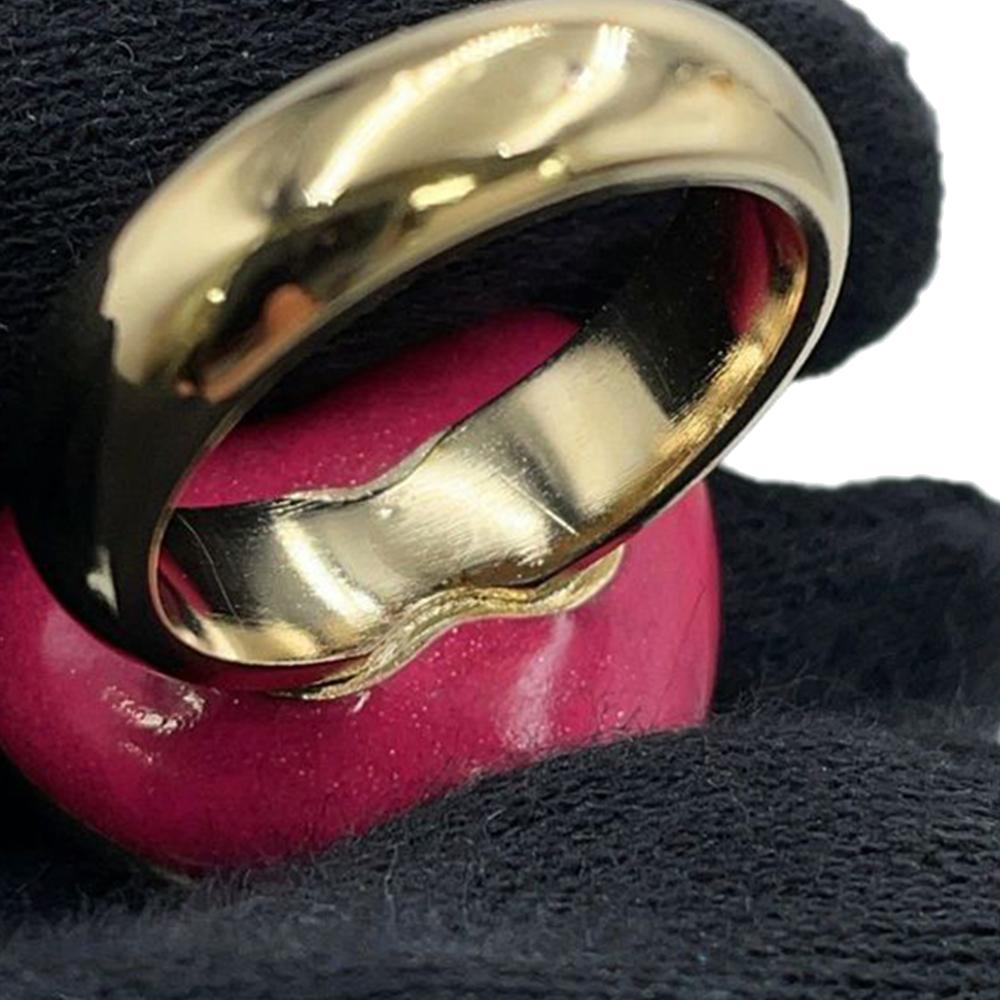 Chanel AB Chanel Pink Gold Plated Metal CC Rhinestones Heart Ring France