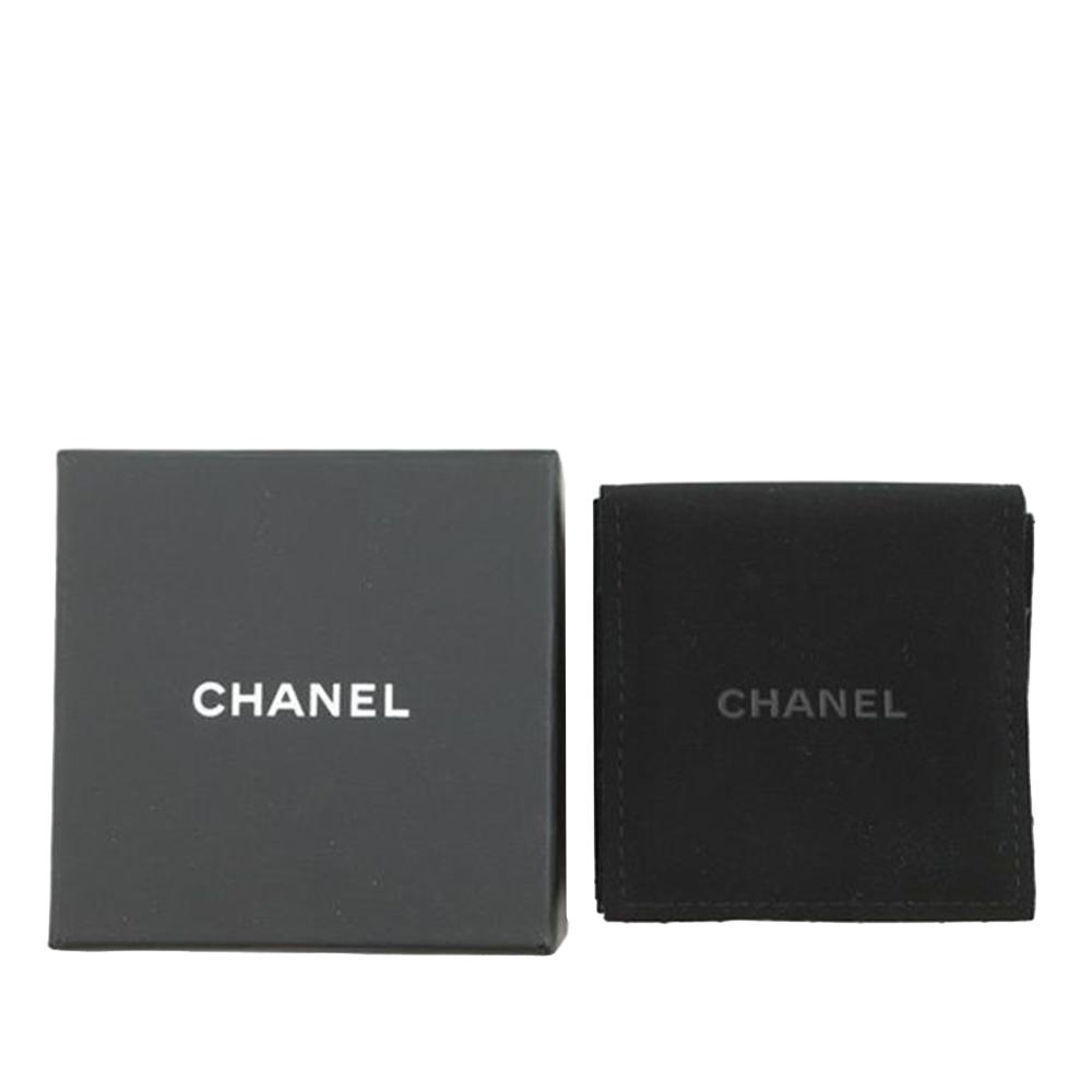 Chanel AB Chanel Pink Gold Plated Metal CC Rhinestones Heart Ring France