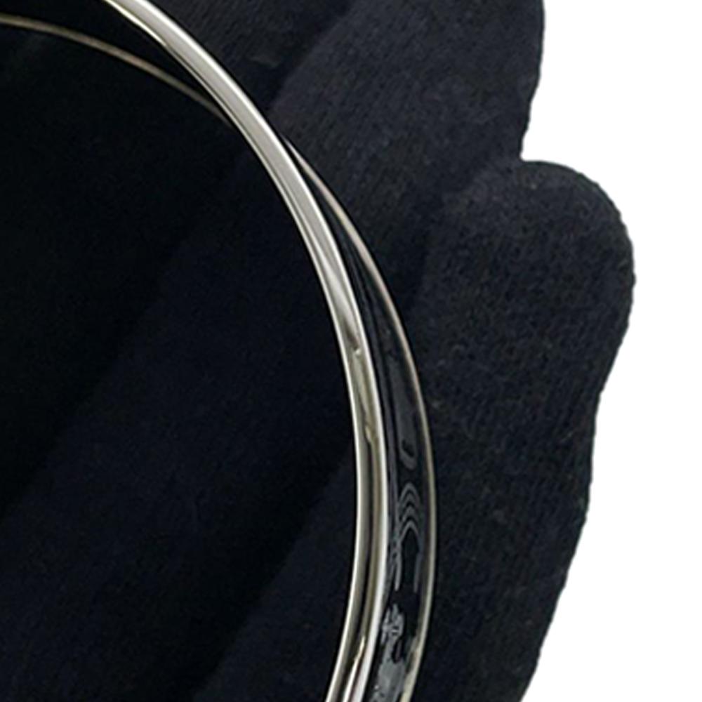 Hermès AB Hermès Black with Silver Enamel Other Wide Grand Apparat Platine 2 Bangle 65 France