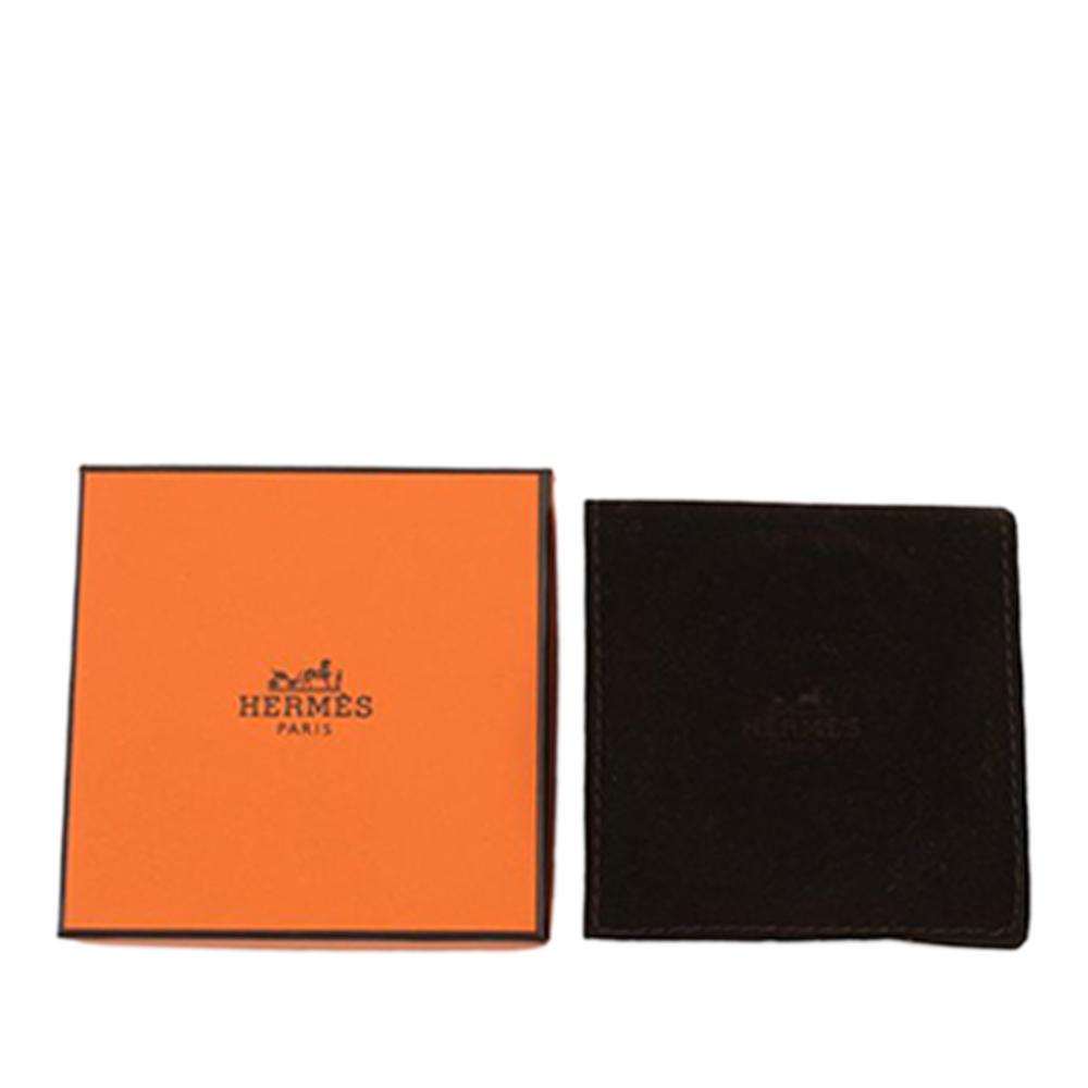 Hermès AB Hermès Black with Silver Enamel Other Wide Grand Apparat Platine 2 Bangle 65 France