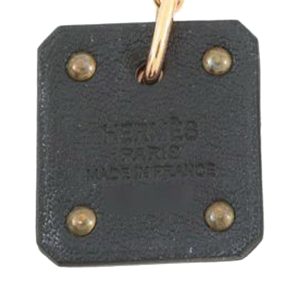 Hermès AB Hermès Gold with Black Gold Plated Metal Swift As De Coeur Push Back Earrings France