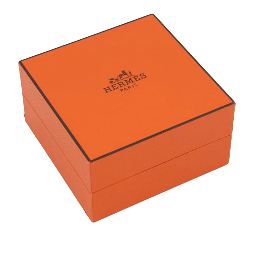 Hermès AB Hermès Gold with Black Gold Plated Metal Swift As De Coeur Push Back Earrings France