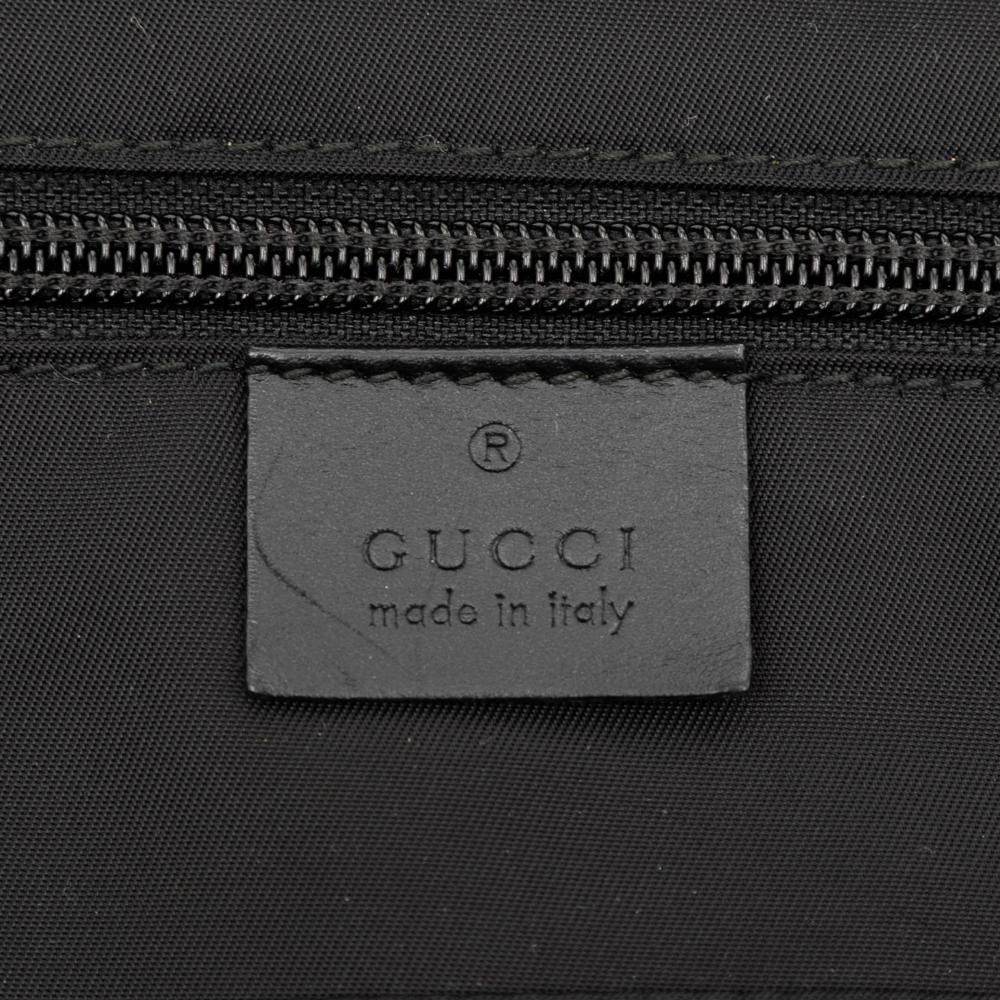 Gucci B Gucci Black Canvas Fabric Techno Web Backpack Italy