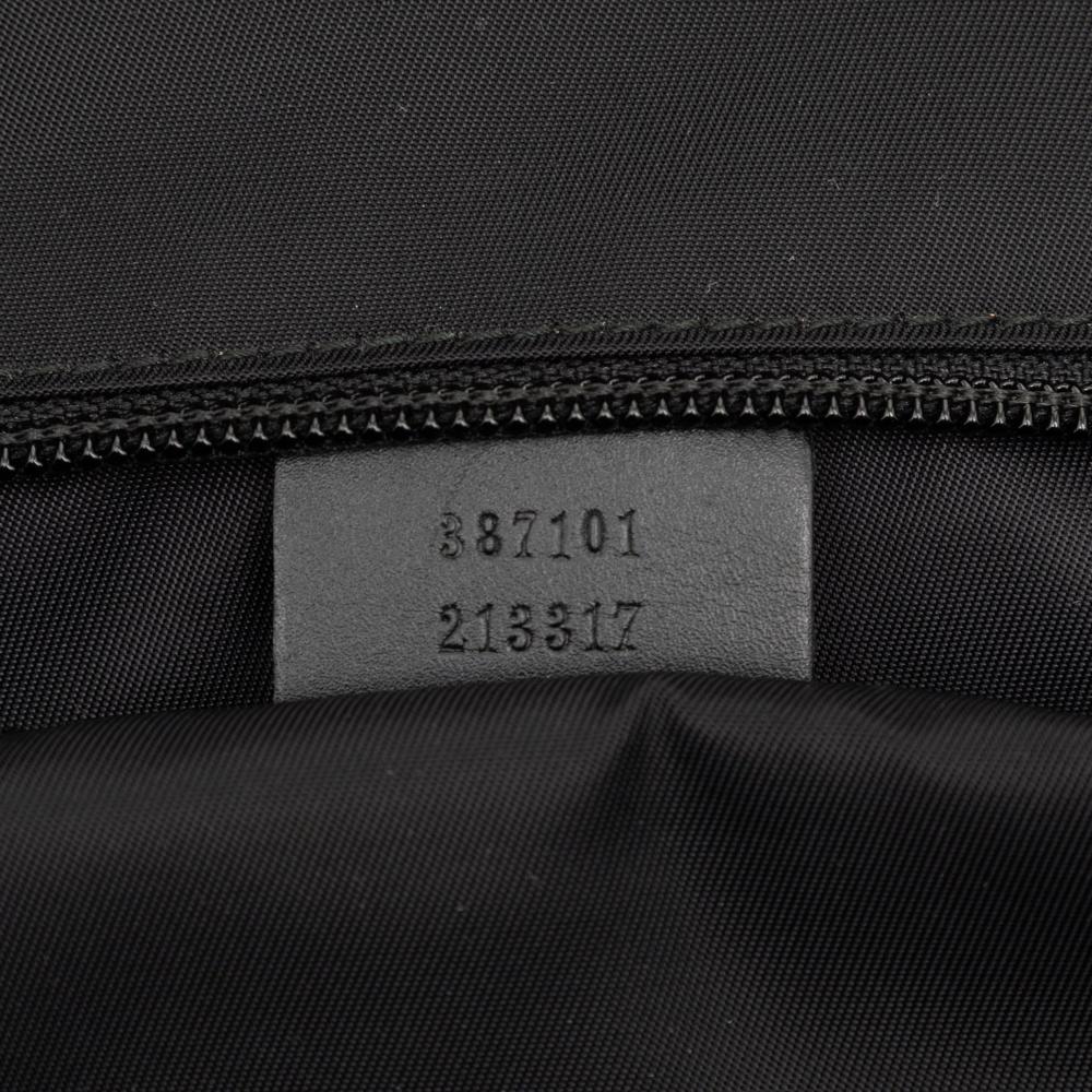 Gucci B Gucci Black Canvas Fabric Techno Web Backpack Italy