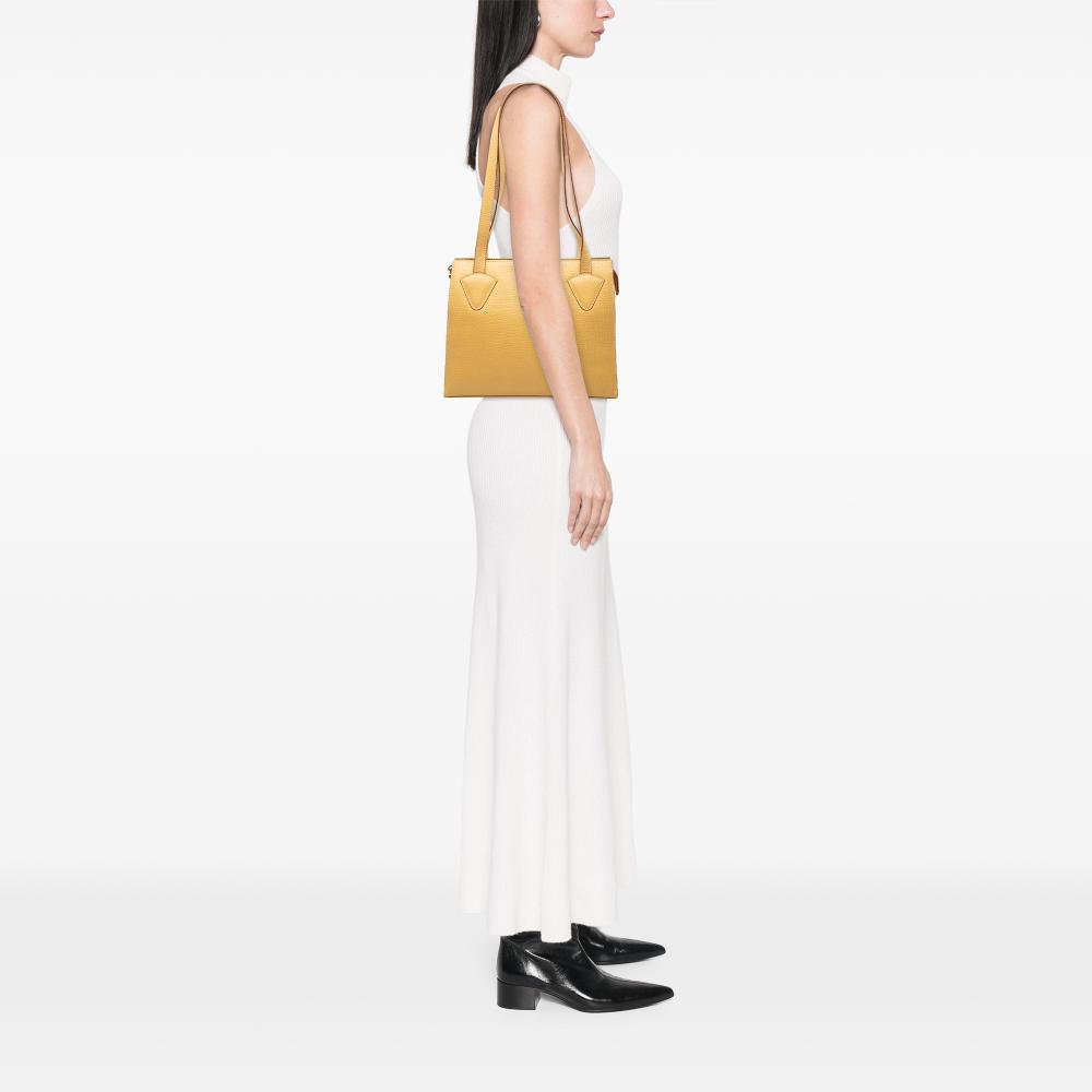 Loewe B LOEWE Yellow Mustard Calf Leather Tote Italy