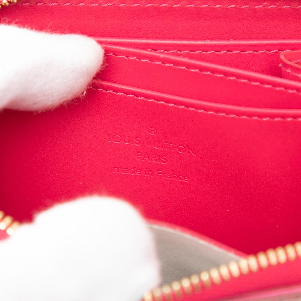 Louis Vuitton B Louis Vuitton Red Vernis Leather Leather Monogram Vernis Zippy Coin Purse France
