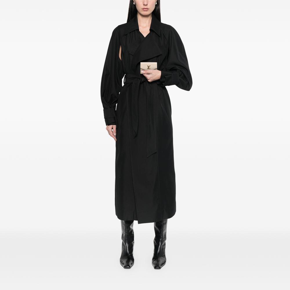 Louis Vuitton B Louis Vuitton Brown Beige Calf Leather Lockmini Wallet Spain