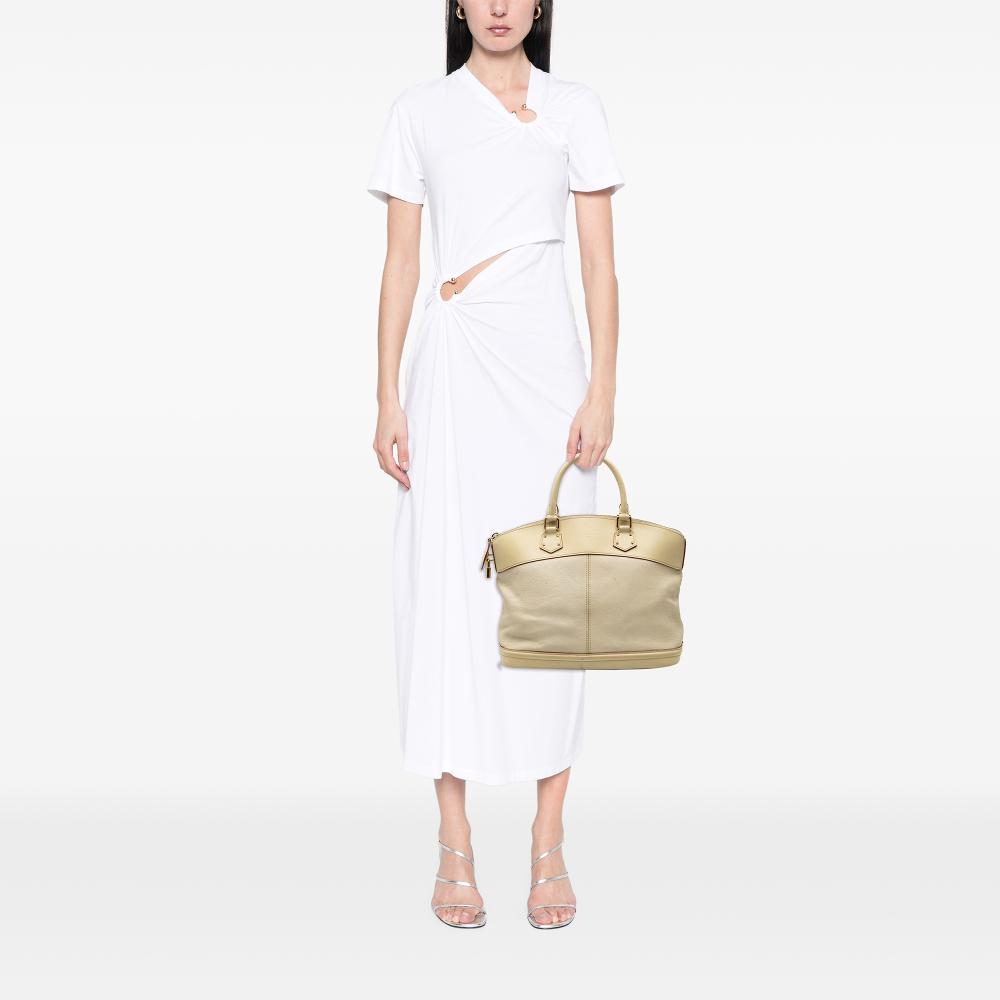 Louis Vuitton B Louis Vuitton Brown Beige Suhali Leather Leather Suhali Lockit MM France