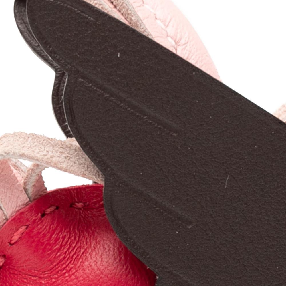 Hermès Pink Milo Lambskin and Swift Grigri Rodeo Pegase Bag Charm PM France