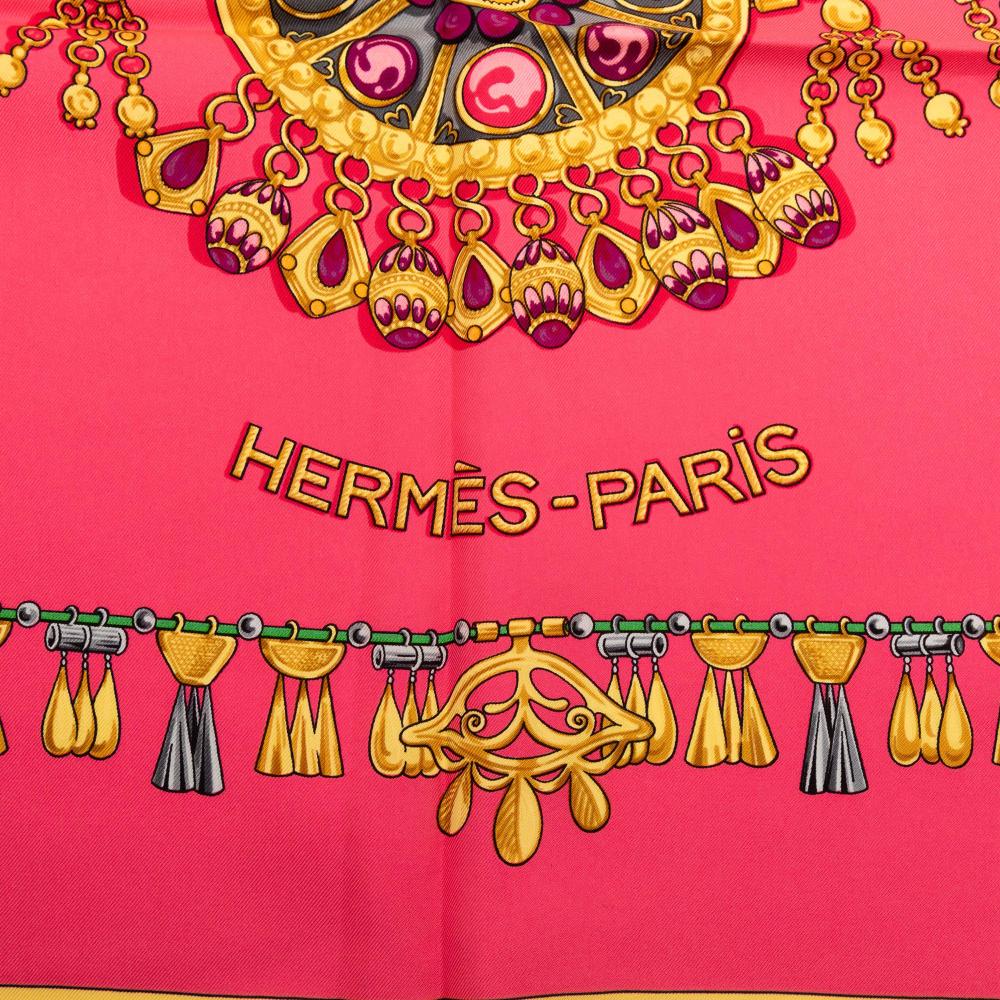 Hermès AB Hermès Pink Blush Silk Fabric Parures des Sables Scarf France