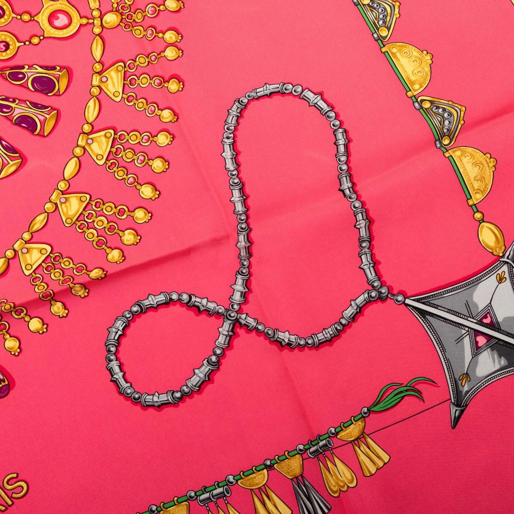 Hermès AB Hermès Pink Blush Silk Fabric Parures des Sables Scarf France