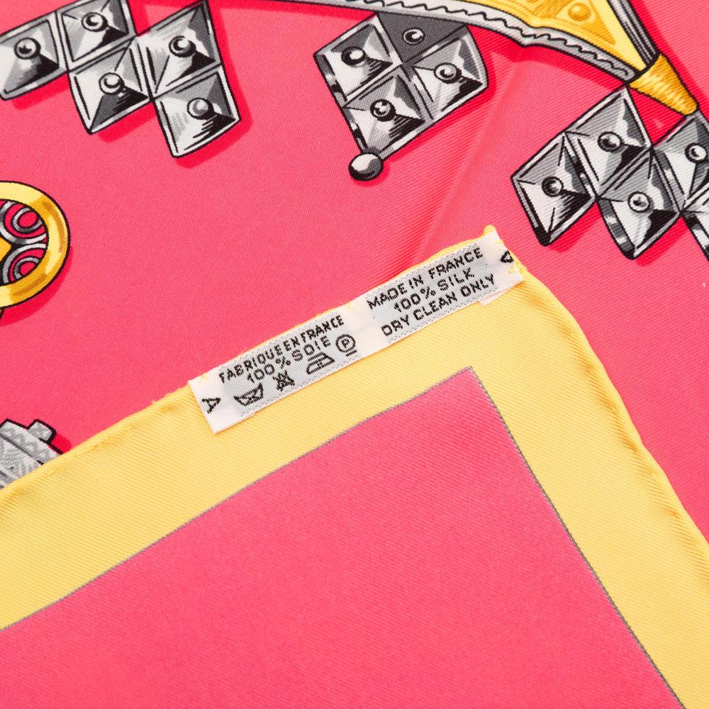 Hermès AB Hermès Pink Blush Silk Fabric Parures des Sables Scarf France