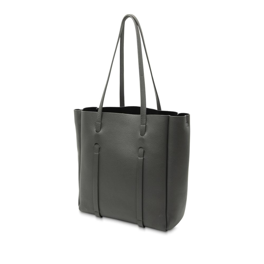 Balenciaga B Balenciaga Gray Dark Gray Calf Leather XS Everyday Tote Italy
