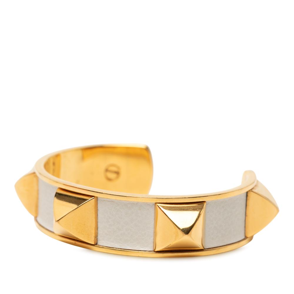Hermès AB Hermès Gold Gold Plated Metal Medor Stud Bracelet France