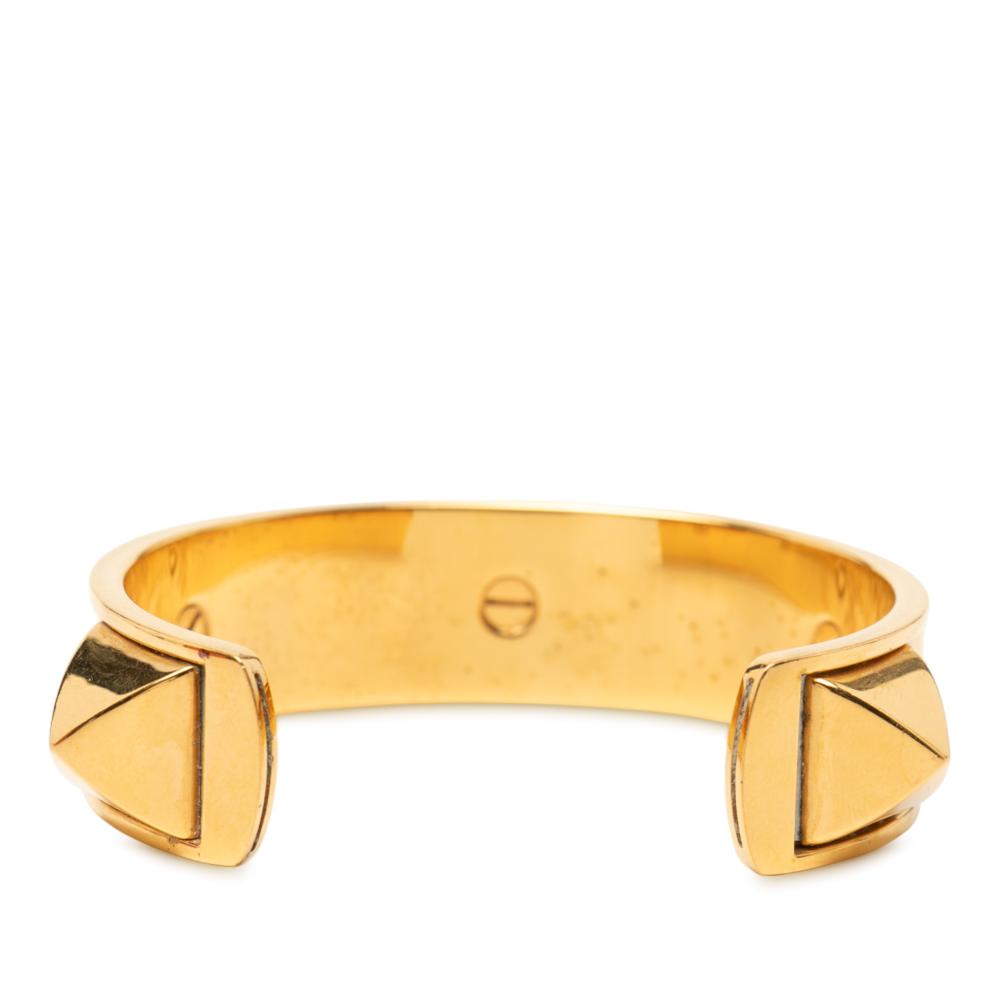 Hermès AB Hermès Gold Gold Plated Metal Medor Stud Bracelet France