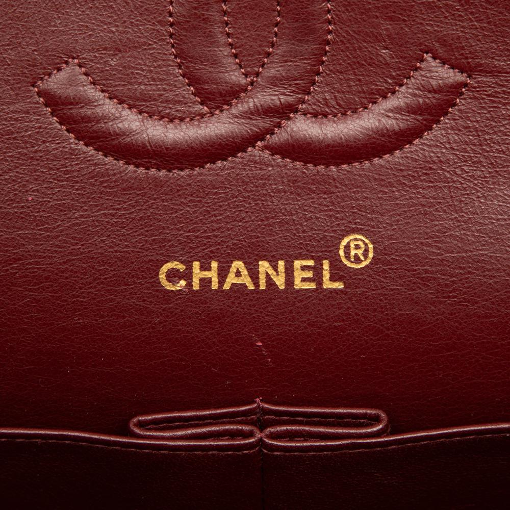 Chanel B Chanel Black Lambskin Leather Leather Medium Classic Lambskin Double Flap France