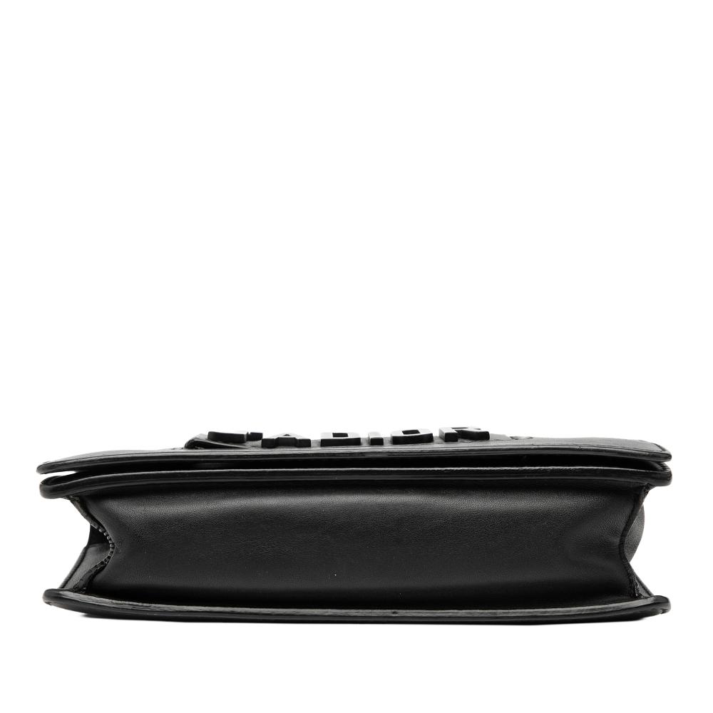 Christian Dior B Dior Black Calf Leather Ultra Matte skin JAdior Chain Flap Italy