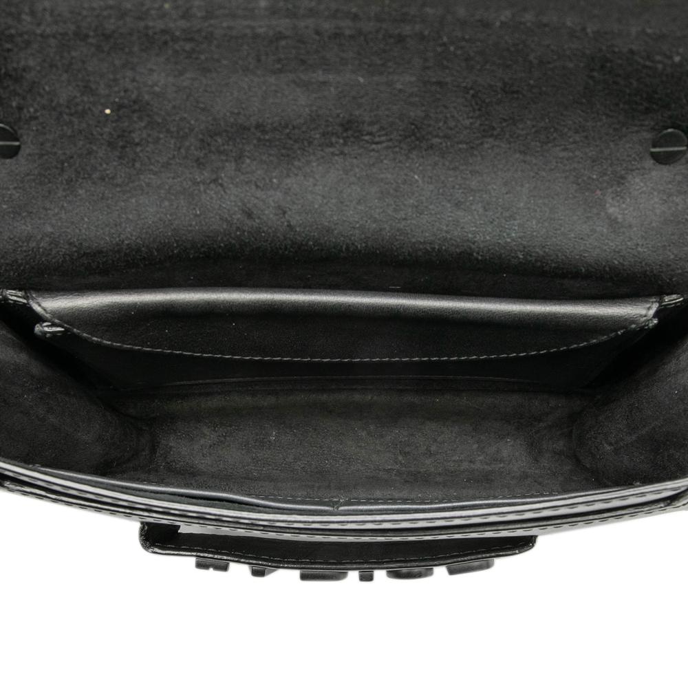 Christian Dior B Dior Black Calf Leather Ultra Matte skin JAdior Chain Flap Italy