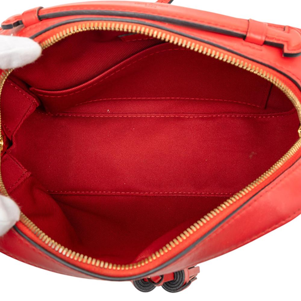 Louis Vuitton B Louis Vuitton Brown with Red Monogram Canvas Fabric Monogram Saintonge Spain