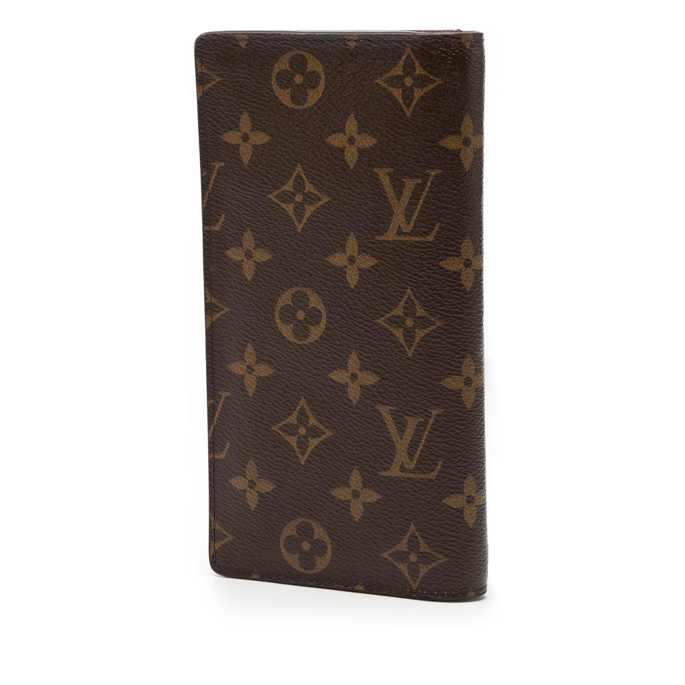 Louis Vuitton AB Louis Vuitton Brown Monogram Canvas Fabric Monogram Brazza Wallet France