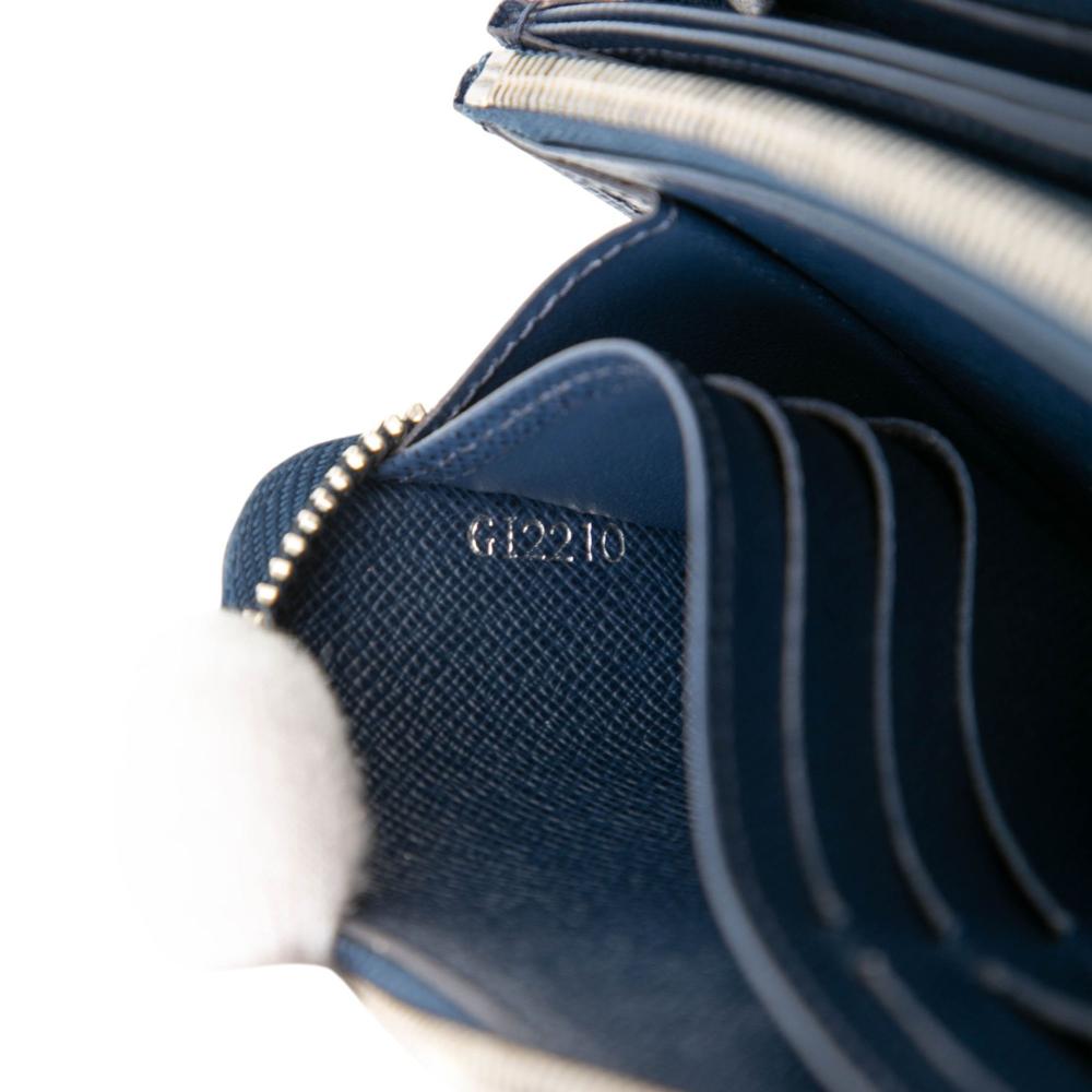 Louis Vuitton B Louis Vuitton Blue Navy Epi Leather Leather Epi Zippy Long Wallet Spain