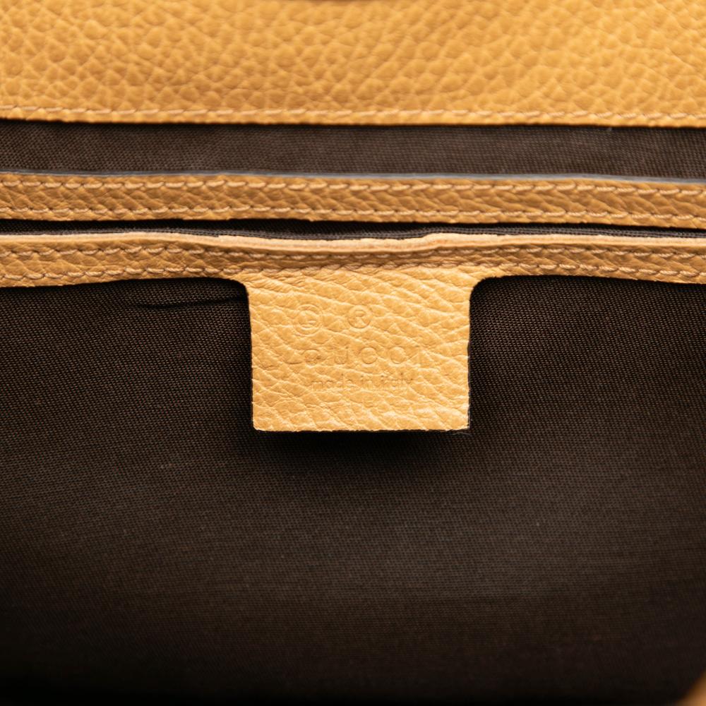 Gucci AB Gucci Brown Beige Calf Leather skin Jackie Bardot Shoulder bag Italy