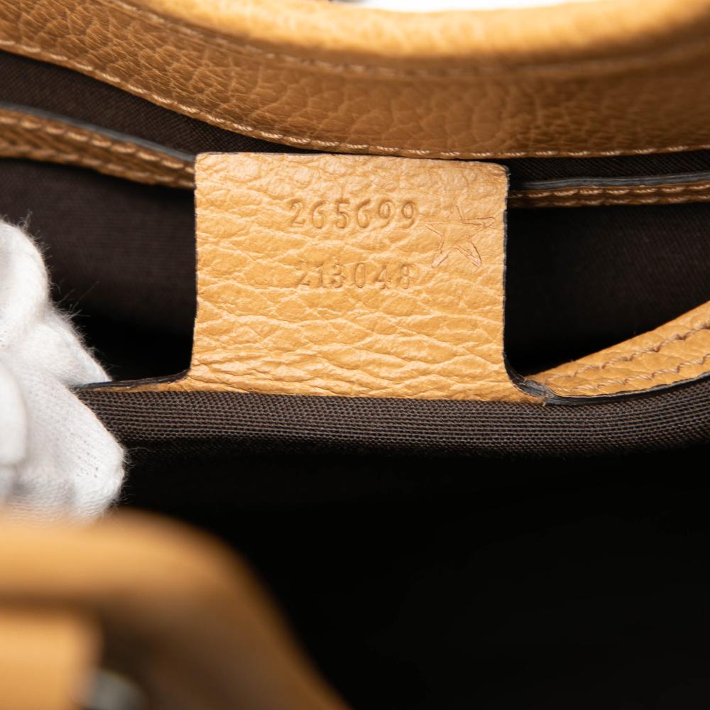 Gucci AB Gucci Brown Beige Calf Leather skin Jackie Bardot Shoulder bag Italy