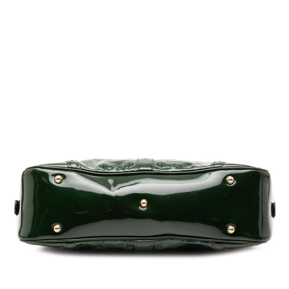Gucci B Gucci Green Dark Green Patent Leather Leather Patent Horsebit Glam Shoulder Bag Italy
